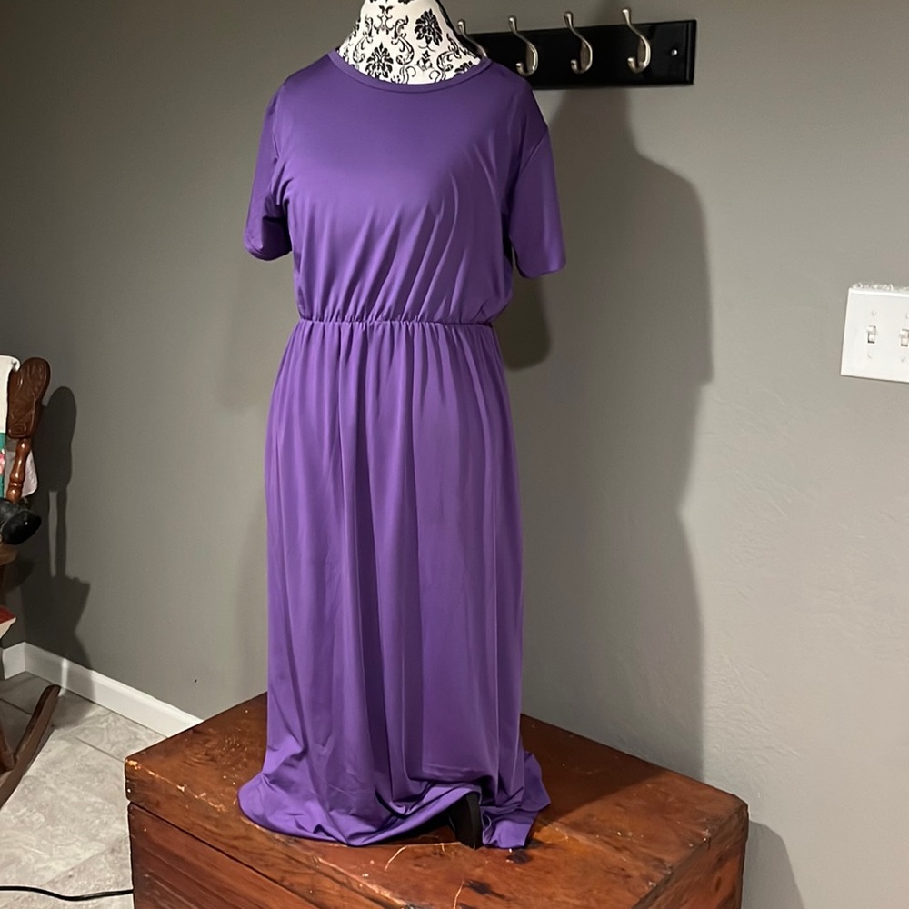 Purple T-shirt dress